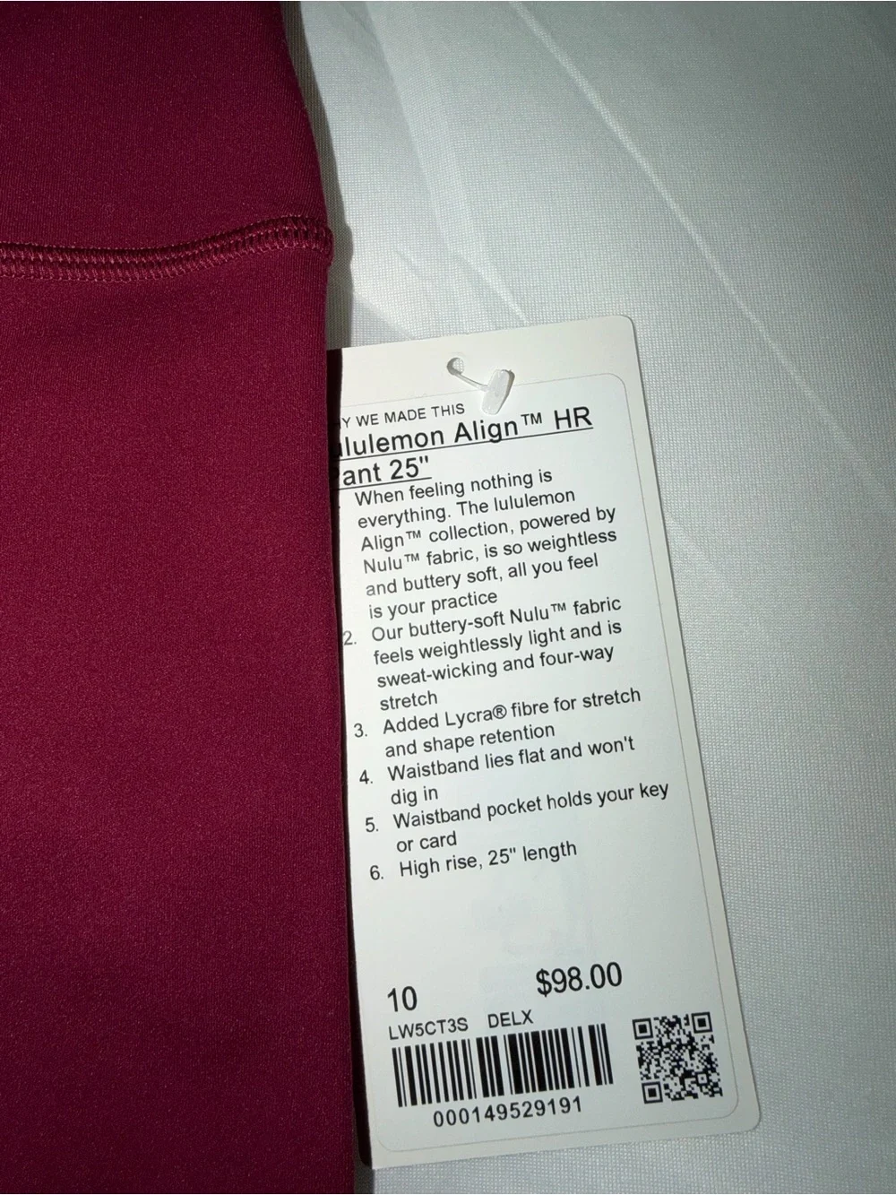 lululemon athletica Deep Wine Active Leggings